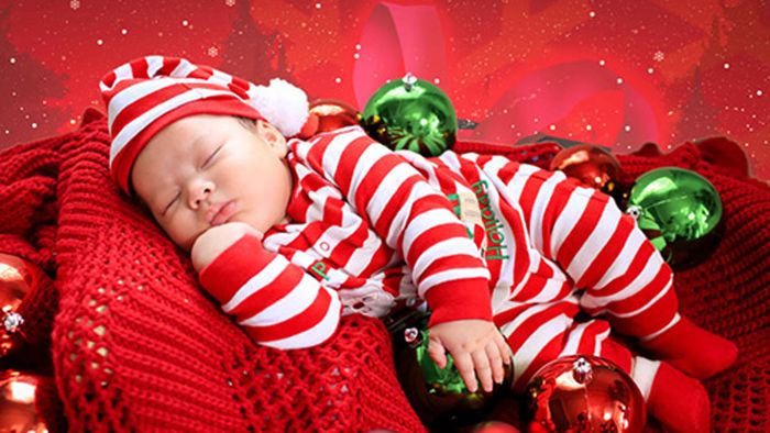 Mẫu nón Noel dễ thương cho trẻ sơ sinh